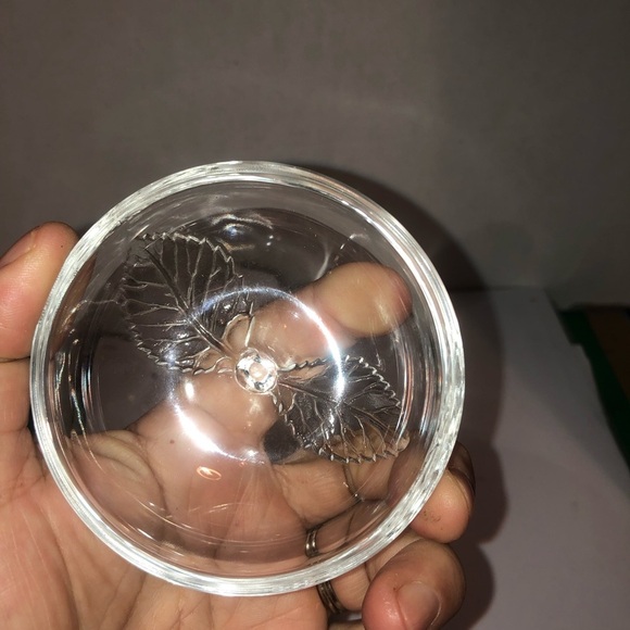 Vintage luminarc France clear glass apple shaped container with lid. - Picture 3 of 9